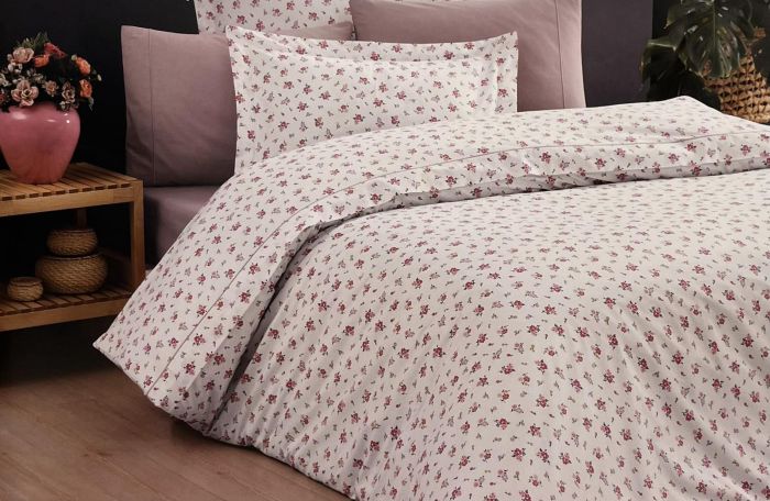 Постільна білизна Maison D'or ранфорс Rosalinda 200х220 Rosa