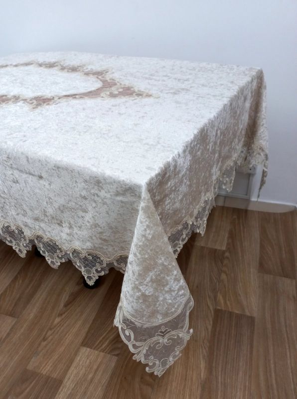 Скатертина Велюр Acme Tekstil 160x220 Kyrien Cappucino PVS