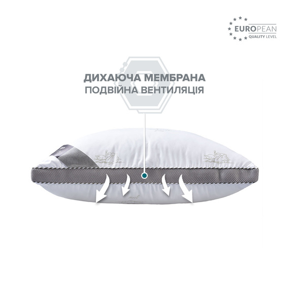 Подушка Classica Soft 3D трикамерна 50х70 аналог лебединого пуху(лебеді)