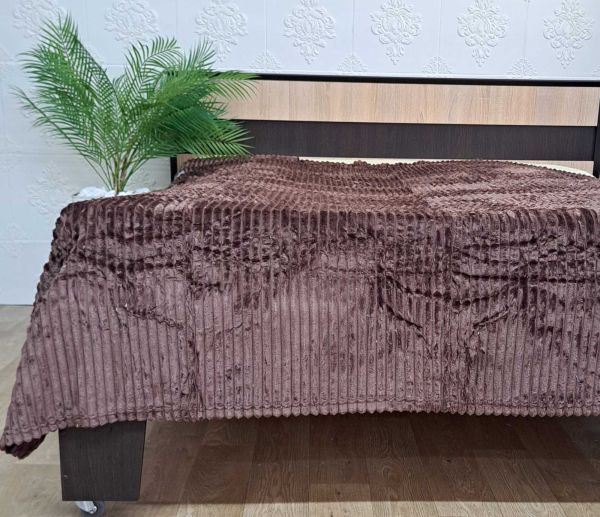 Покривало велюр євро 200х230 Brown (1100)