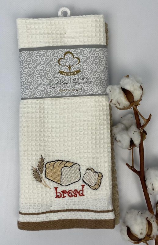Набір кухонних рушників 2 шт Cottonize Bread Beige