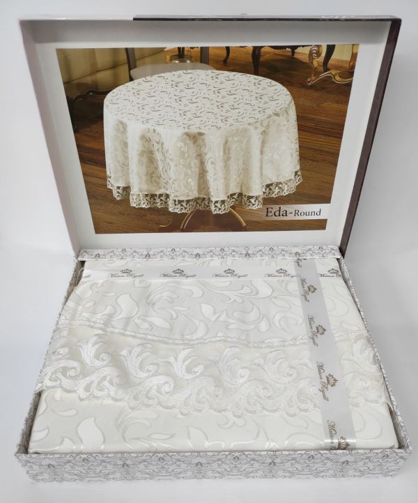 Скатертина Maison Royale 160 круг Eda Cream