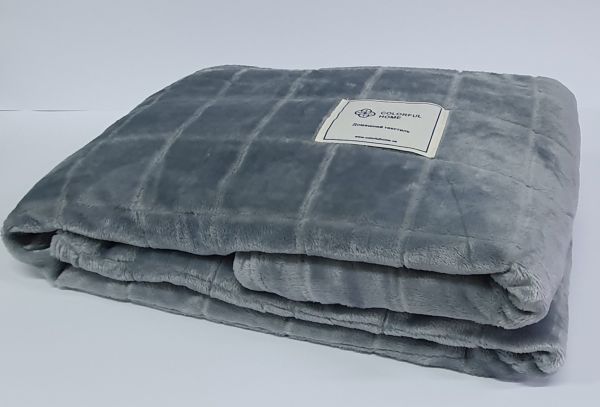 Покривало велюр шиншила 150х200  Grey