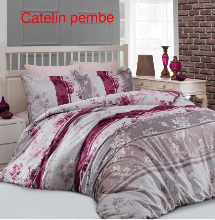 Постільна білизна Altinbasak сатин 200x220 Catelin pembe