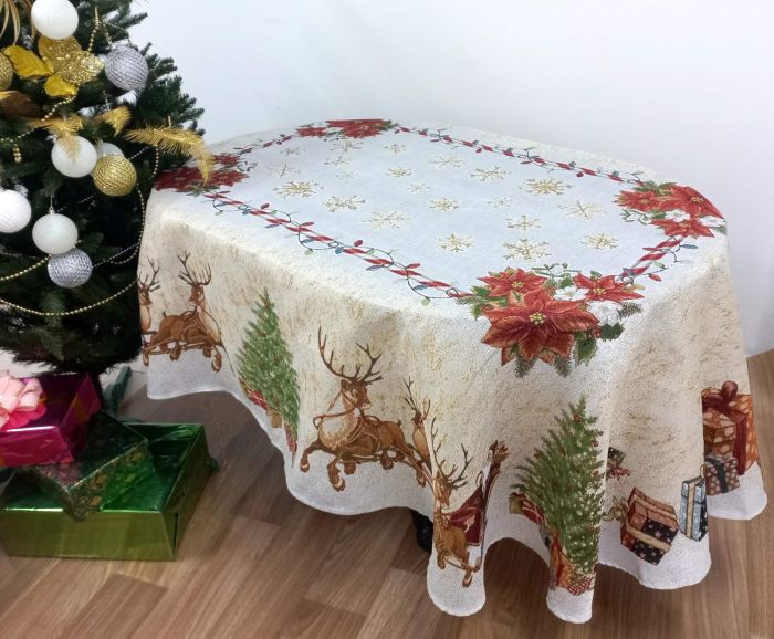 Скатертина Sagol новорічна 160х260 ovale ST-165