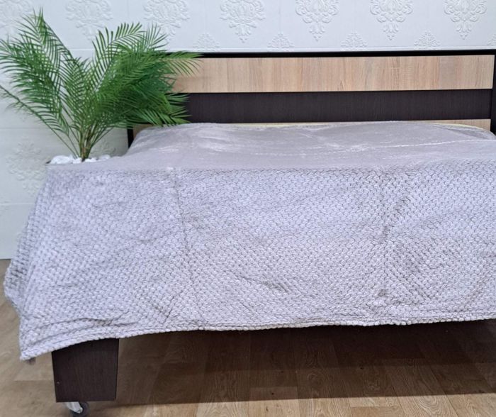 Покривало велюр без упаковки 150х200 Grey (1180)