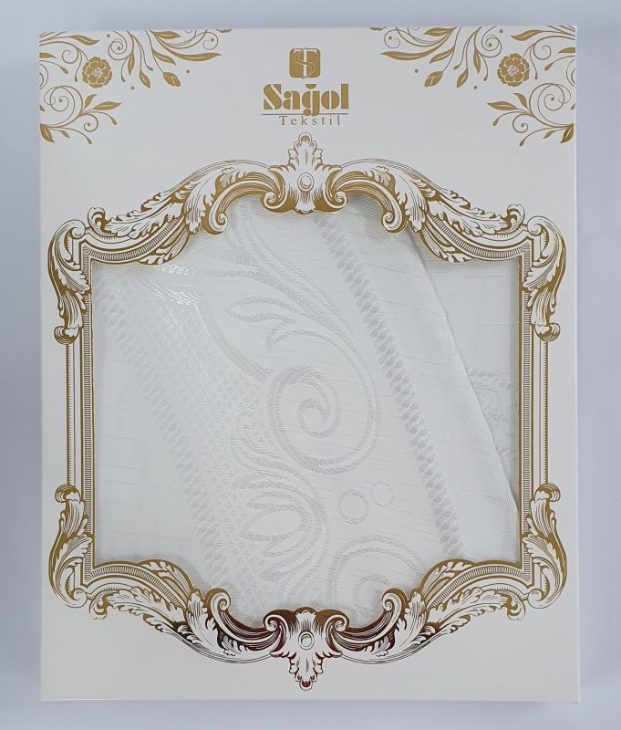 Скатертина Sagol тефлон 140x180 ovale Sgl-003 White в коробці *