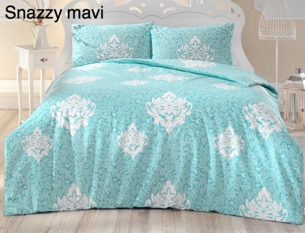 Постільна білизна Altinbasak ранфорс 200x220 Snazzy Mavi