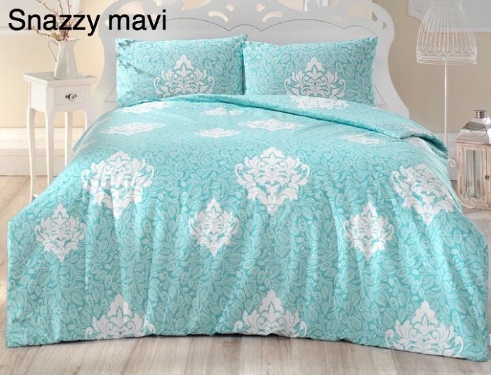 Постільна білизна Altinbasak ранфорс 200x220 Snazzy Mavi