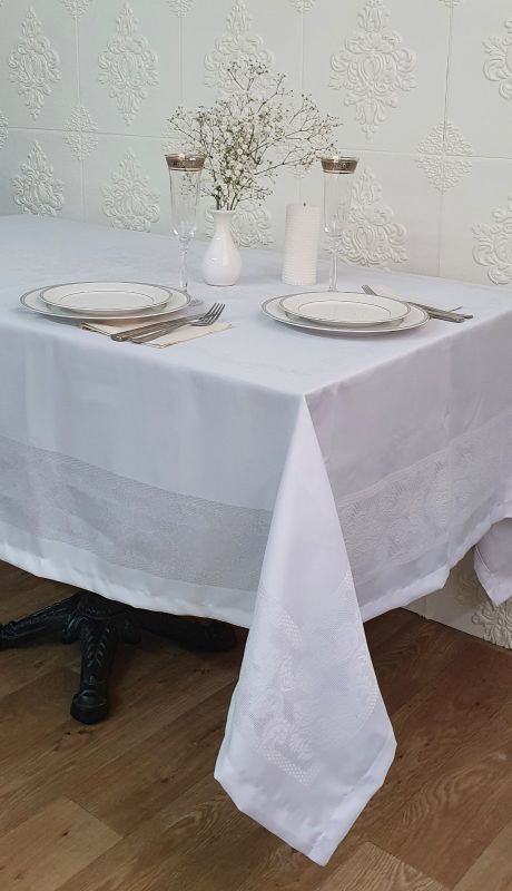 Скатертина тефлонова Maison Royale 110х160 Jumbo White PVS