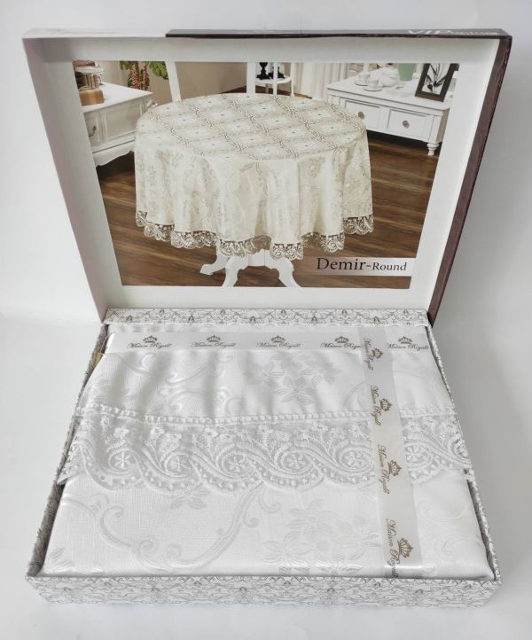 Скатертина Maison Royale 160 круг Demir White