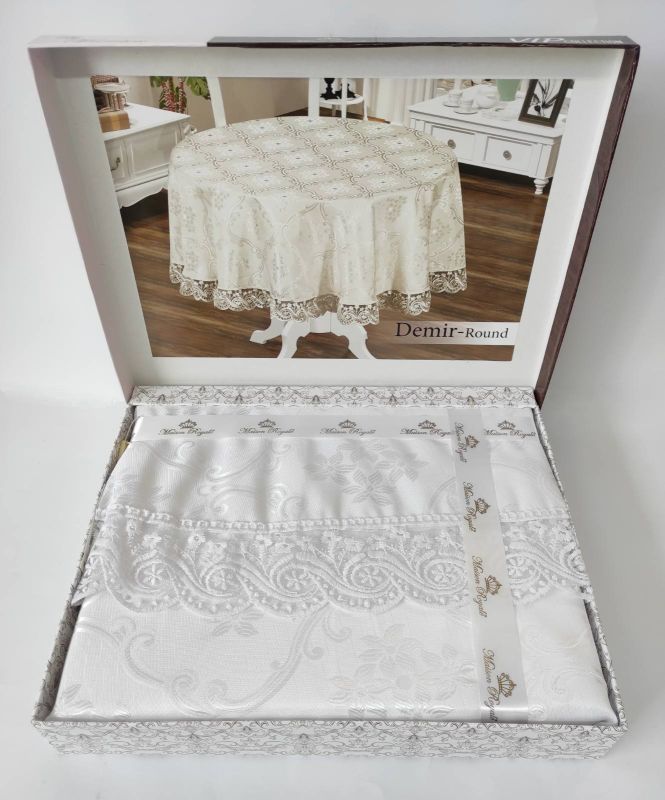 Скатертина Maison Royale 160 круг Demir White
