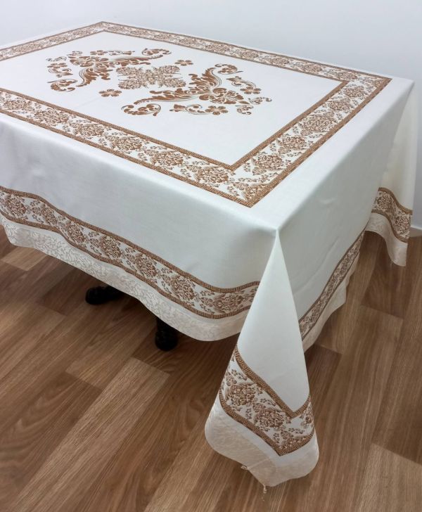 Скатертина Maison Royale льон 160x220 Jumbo Cream-Cappucino