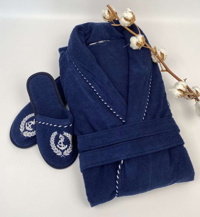 Халат чоловічий Maison D'or Michel Sailing Navy Blue L