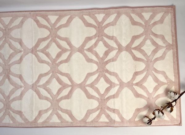 Килимок Maison D'or Barnella 70x120 cм Karo-Pudra/Krem
