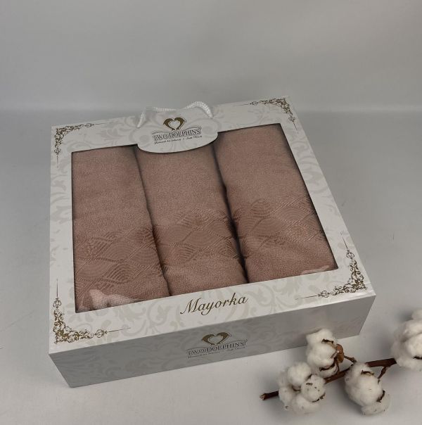 Набір рушників Two Dolphins 3 шт Mayorka Pudra (A228)