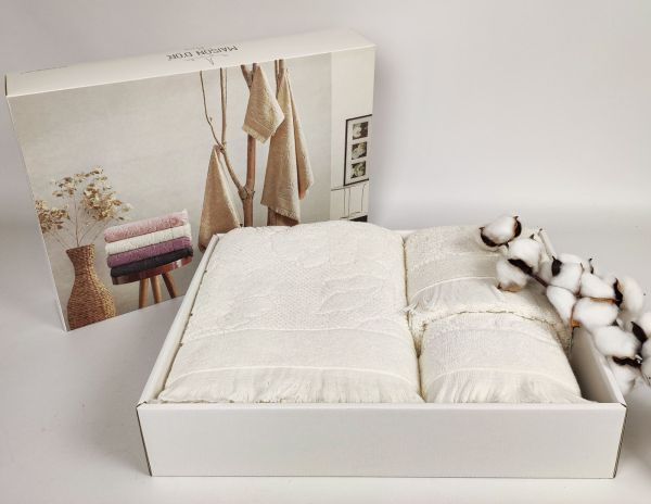 Рушники Maison D'or 3шт New Flora Ecru