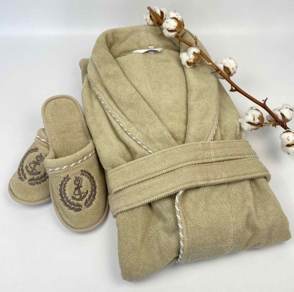 Халат чоловічий Maison D'or Michel Sailing Beige S