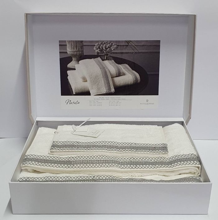 Набір рушників 3шт Pepper Home Natalie Cream