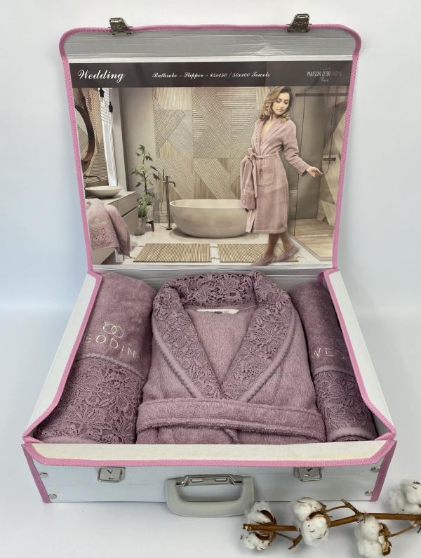 Халат-набір Maison D`or Wedding Dark Lilac S