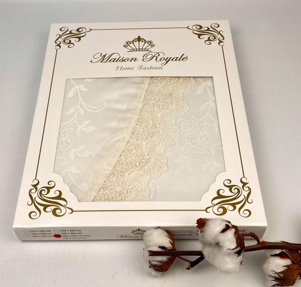 Скатертина Maison Royale 160x220 Овал KDK-2 Cream