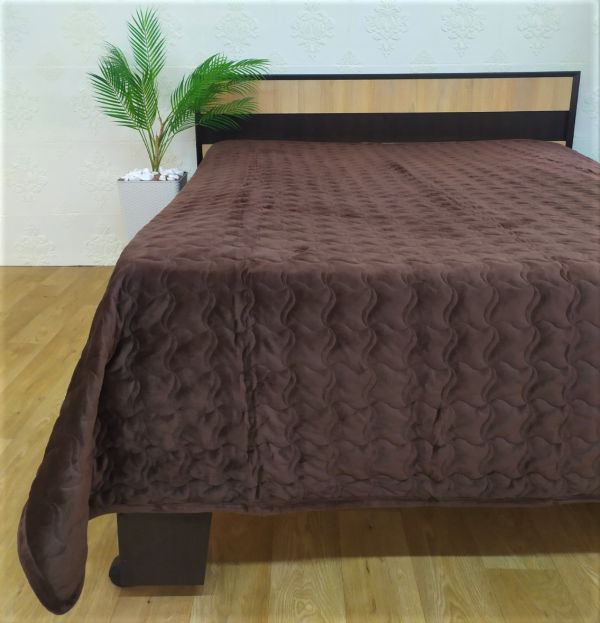 Покривало велюрове Model-21 (1301) 220x240 Chocolate