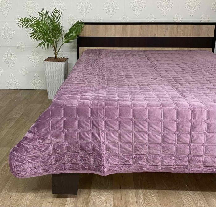 Покривало велюрове Model-15 (1248) 220х240 Purple