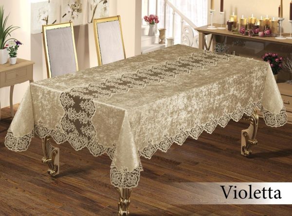 Скатертина Велюр Maison Royale 160x220 Violetta Cappucino
