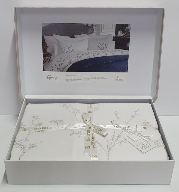 Постільна білизна Pepper Home Spring 200x220 White - Silver