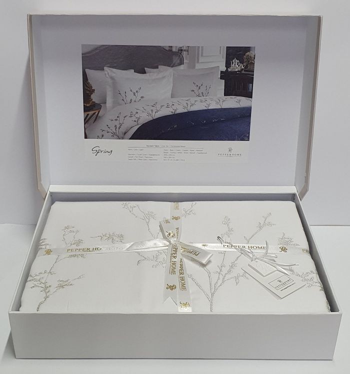 Постільна білизна Pepper Home Spring 200x220 White - Silver