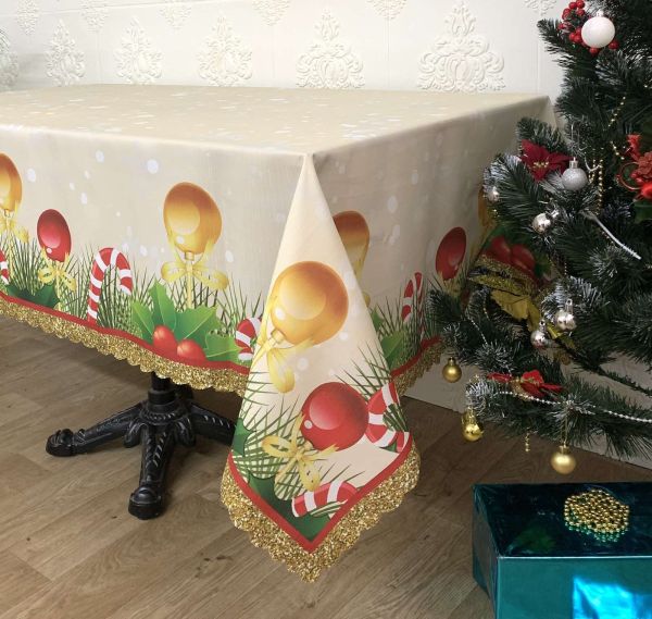 Скатертина Maison Royale новорічна 160x220 Model 08 PVS