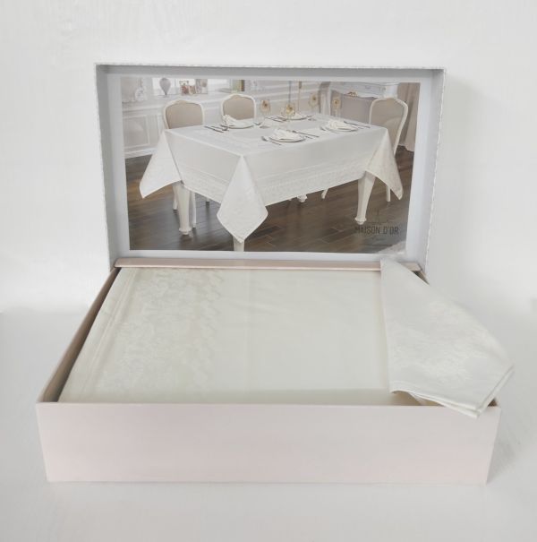 Скатертина Set Maison D'or 160х270+6psc Palmer Ecru