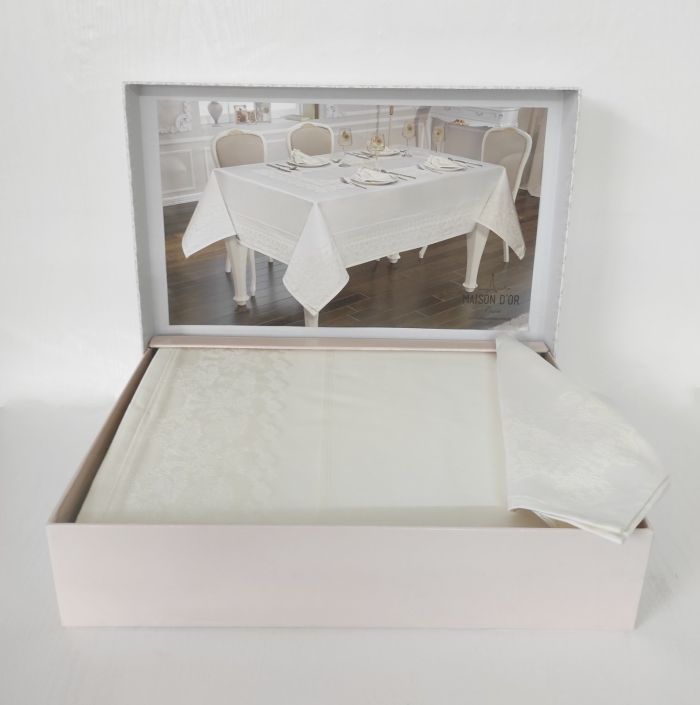 Скатертина Set Maison D'or 160х270+6psc Palmer Ecru