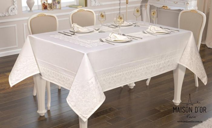 Скатертина Set Maison D'or 160х270+6psc Palmer Ecru