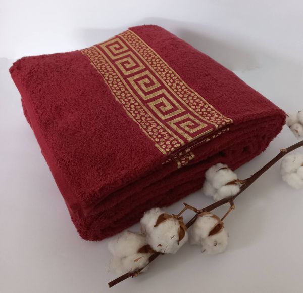 Простирадло махрове 160х220 Greek Bordo