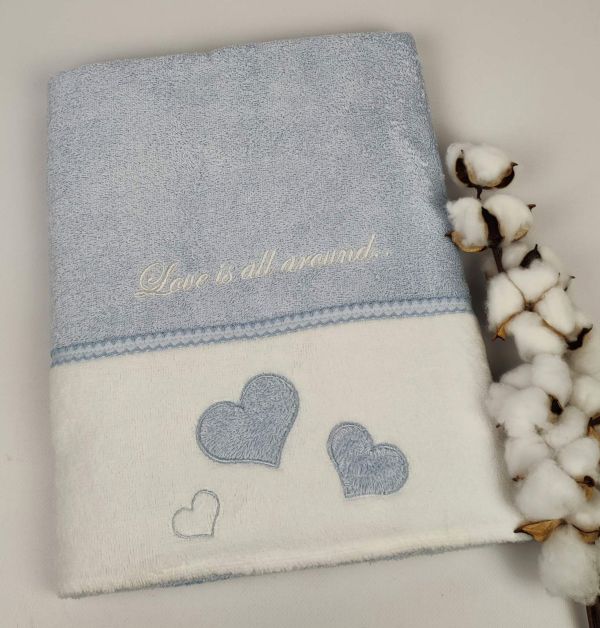Рушник Maison D'or Monique Hearts 85x150 Blue