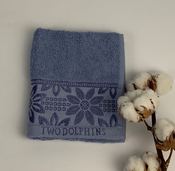 Рушник Two Dolphins Vip Cotton 30х50 Kaluga Синій(A152)