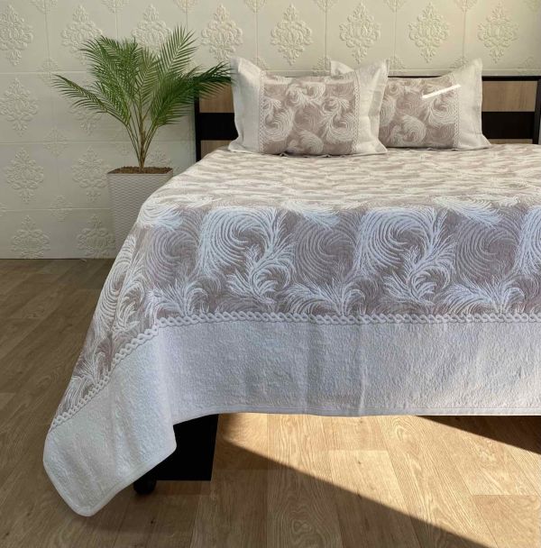 Покривало Moda Box 240x260 з наволочками Mina Bej
