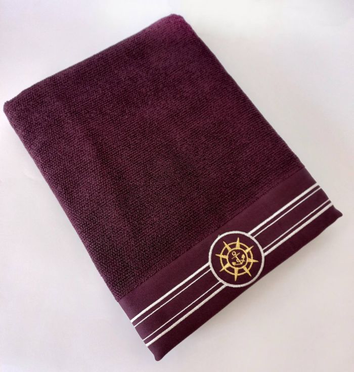 Рушник Maison D'or Elegance Marine 85x150 Bordeaux