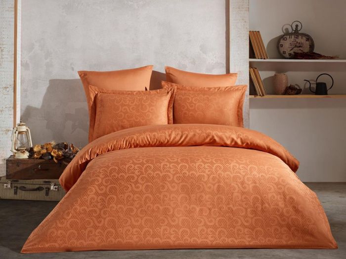 Постільна білизна Saheser Jacquard Vip Satin 200X220 Honey Turuncu