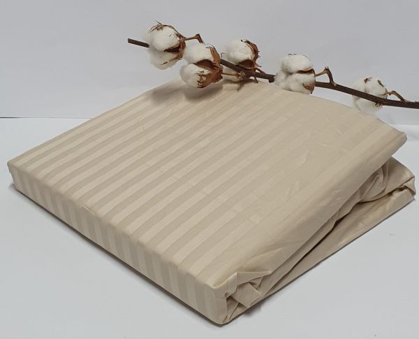 Простирадло на резинці AE Cotton 160x200 + наволочки Beige