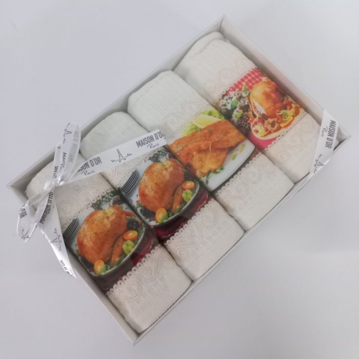 Подарунковий набір рушників Maison D'or Chicken Ekru