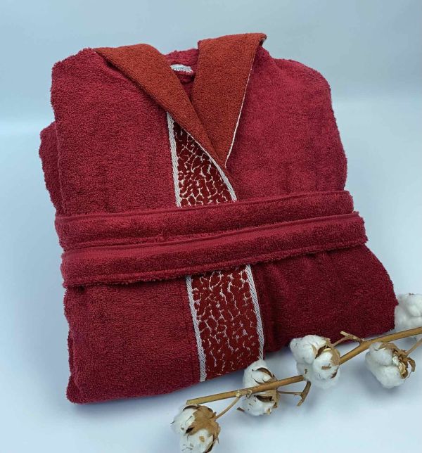 Халат Cottonize cod703 Bordo ХXL