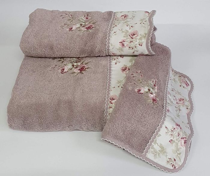 Рушники Maison D'or 3шт Lady Roses Dark Lilac