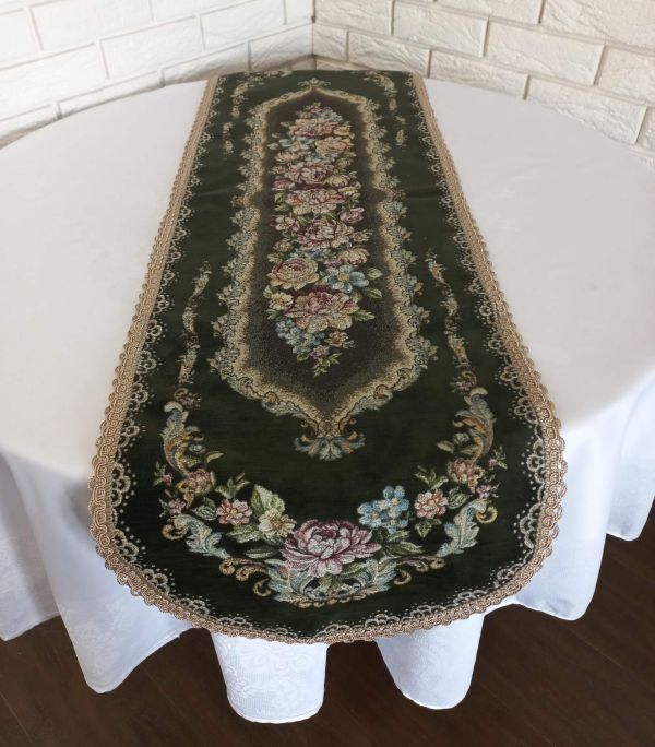Доріжка Sagol велюр OV 40х140 St 125 Yesil