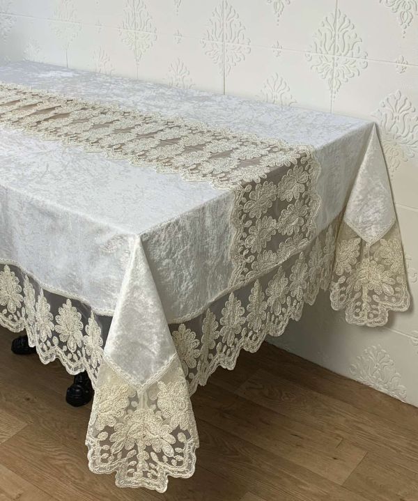 Скатертина Велюр Acme Tekstil 160x220 Vineyard Gold PVS
