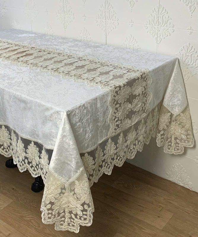 Скатертина Велюр Acme Tekstil 160x220 Vineyard Gold PVS