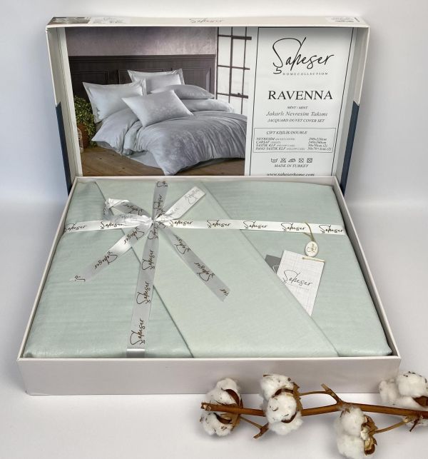 Постільна білизна Saheser ранфорс Ravenna 200х220 Mint