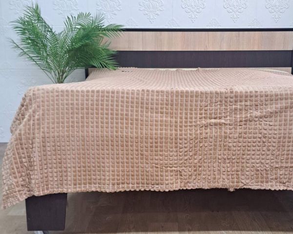 Покривало велюр без упаковки 180х220 Cappuccino (1627)