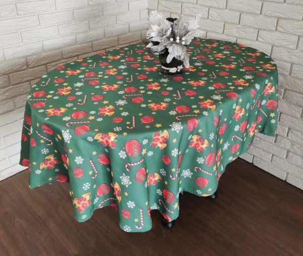 Скатертина "Print" Sagol 160х260 ovale новорічна Yesil